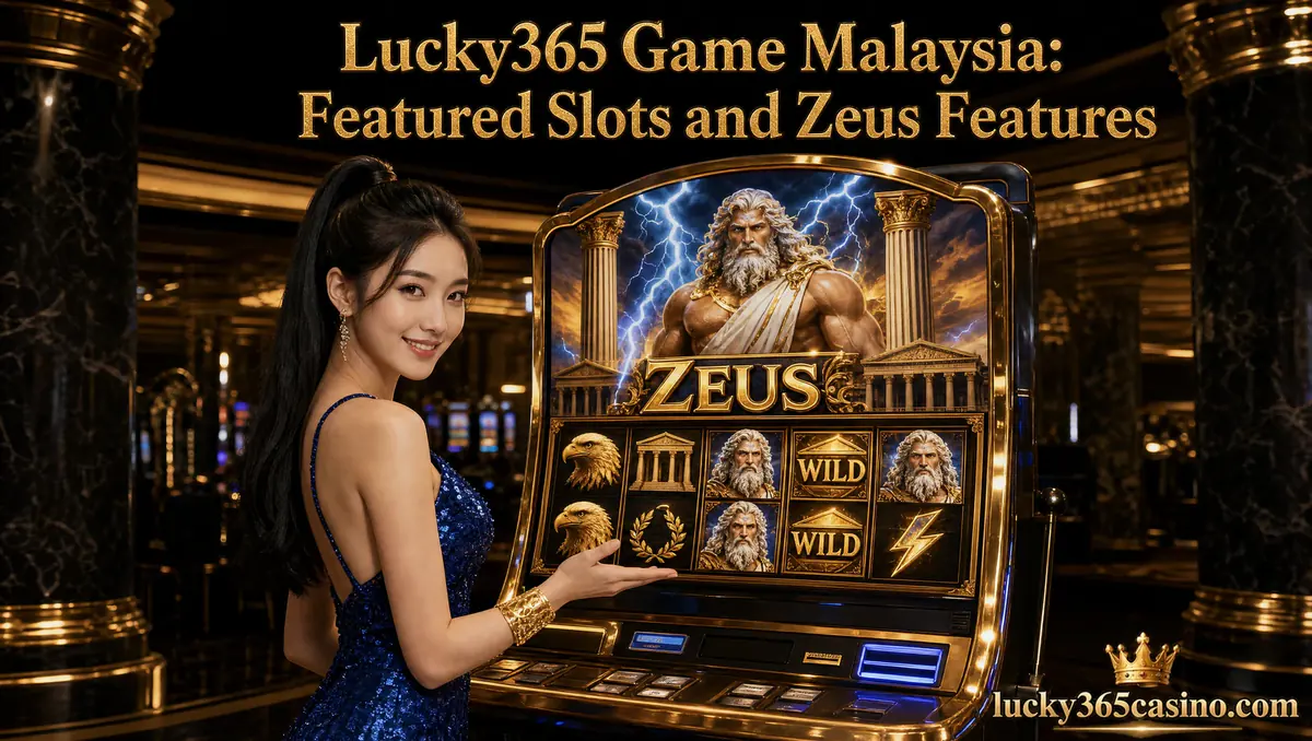 Lucky365 Game Malaysia: Featured Slots and Zeus Features Banner